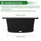 Retractable Cargo Cover for Hyundai Genesis Ioniq 9 (2026) Canvas Black