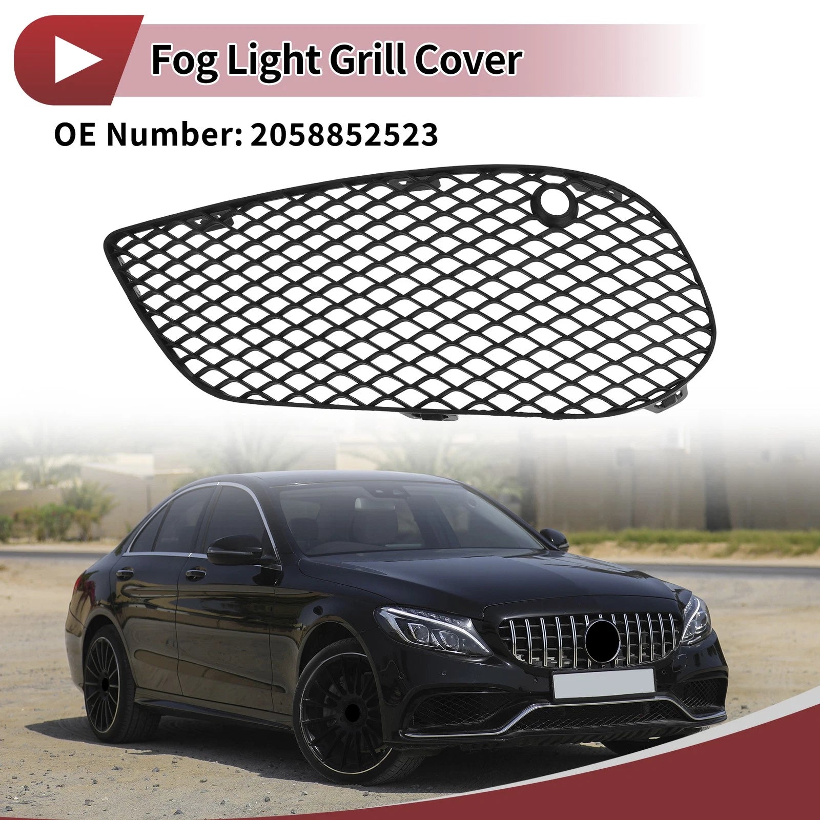1 Pc Fog Light Grill for Mercedes-Benz C350e (2016–2018) No. 2058852523