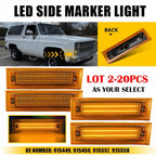 2X Amber LED Side Marker Lights for GMC K5 Jimmy C/R 1500-3500 Suburban (1981–1991)