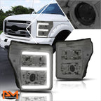 3D E-Shape LED DRL Projector Headlights for Ford Super Duty (2011–2016)