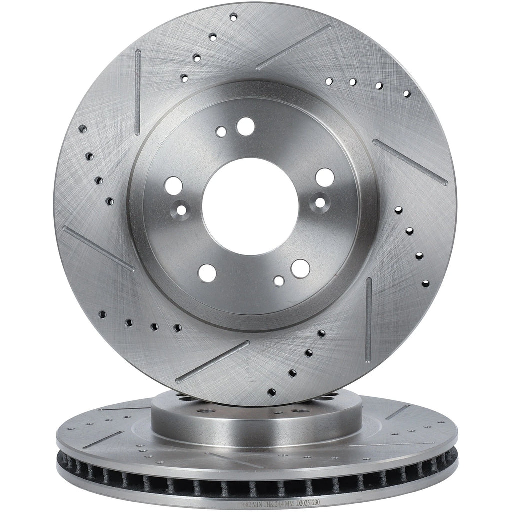 Front Drilled Slotted Brake Rotors for Chrysler Sebring Jeep Compass (2007–2016)