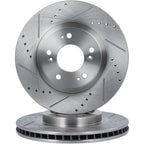 Front Drilled Slotted Brake Rotors for Chrysler Sebring Jeep Compass (2007–2016)