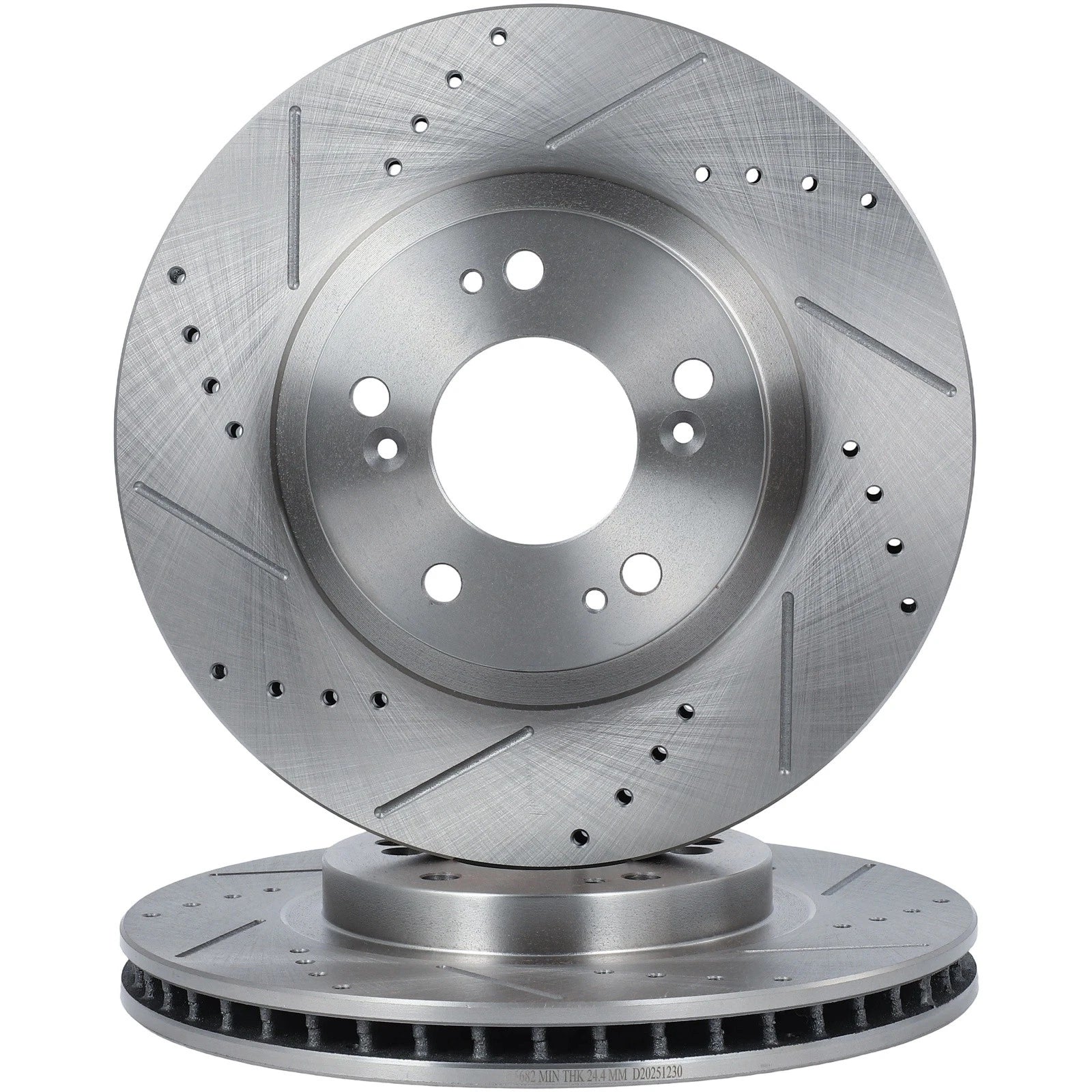 Front Drilled Slotted Brake Rotors for Chrysler Sebring Jeep Compass (2007–2016)