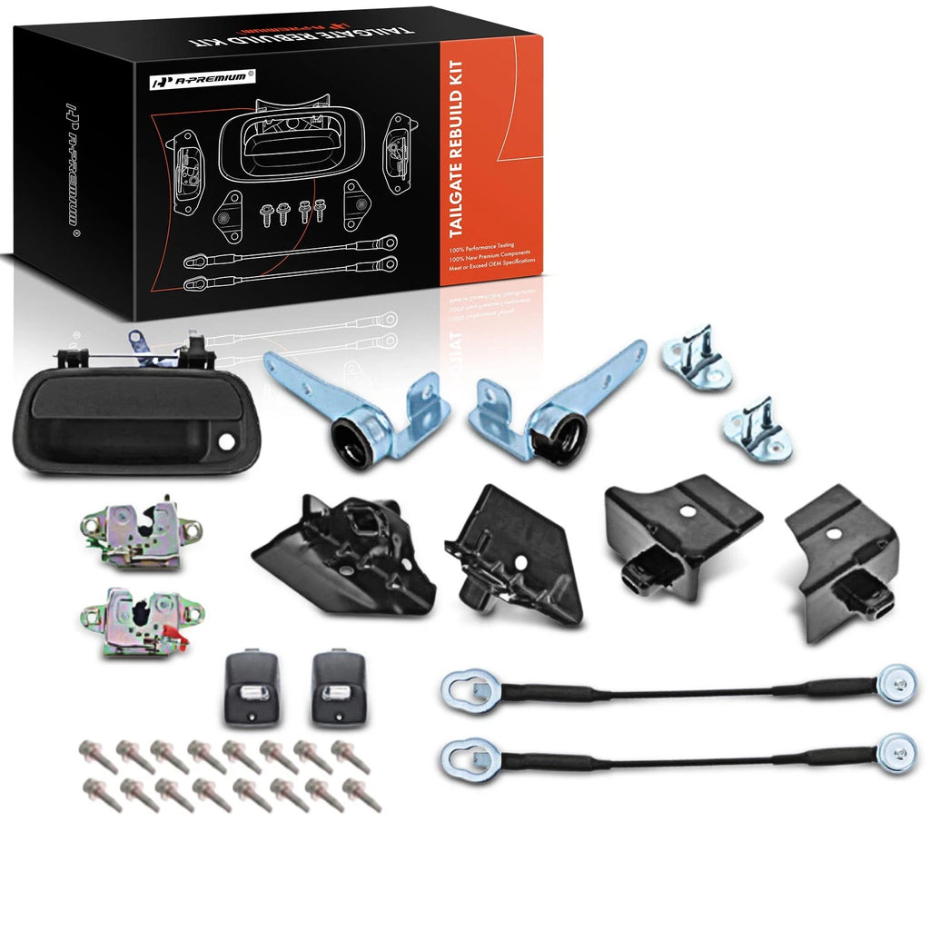 Metal Tailgate Hardware Rebuild Kit with Cable for Toyota Tundra (2000-2006)