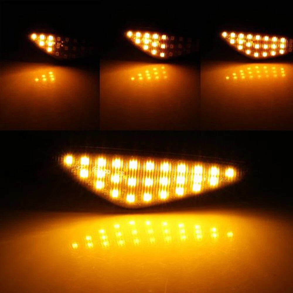 2X H4 9003 LED Headlight Bulbs for Universal Vehicles (3000K Golden Yellow)