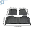 Set of 4 All Weather Floor Mats for Chevy Silverado/GMC Sierra Crew Cab (2019–2026)