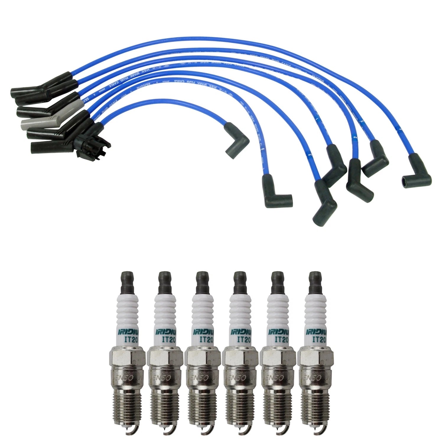 NGK Wire Set & Denso Iridium Spark Plugs Kit for B3000 (1994–1996)