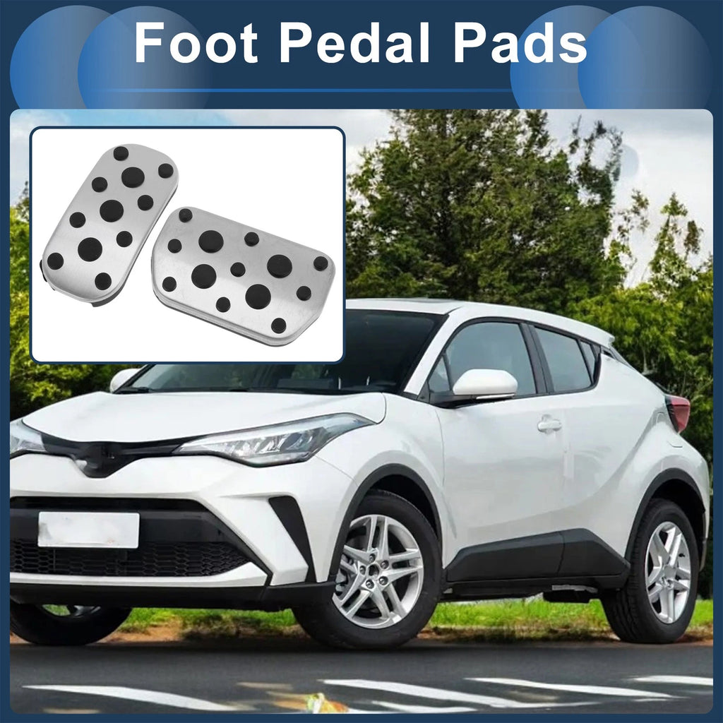 Set of 1 Automatic Footrest Pedals Cover for Toyota CHR (2017–2019) Silver Tone