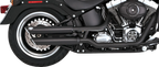 Vance & Hines 3" Twin Slash Slip-On Mufflers Black 46343 for Harley Fat Boy (2010–2017)