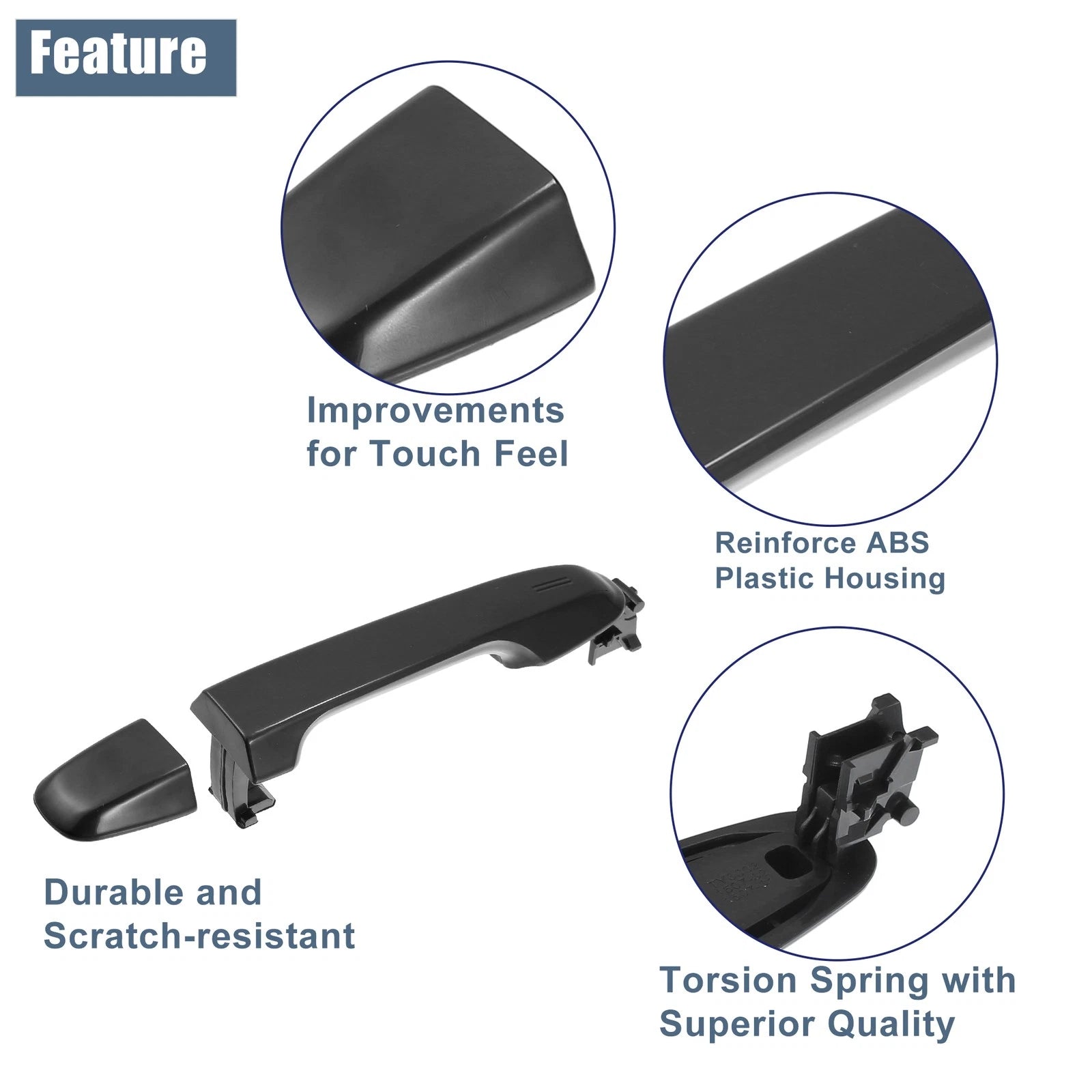 Exterior Door Handle for Toyota Camry (2018–2023) Black