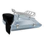 Silver Razor Trunk Backrest Rack for Harley Touring Road King (2014–2024)