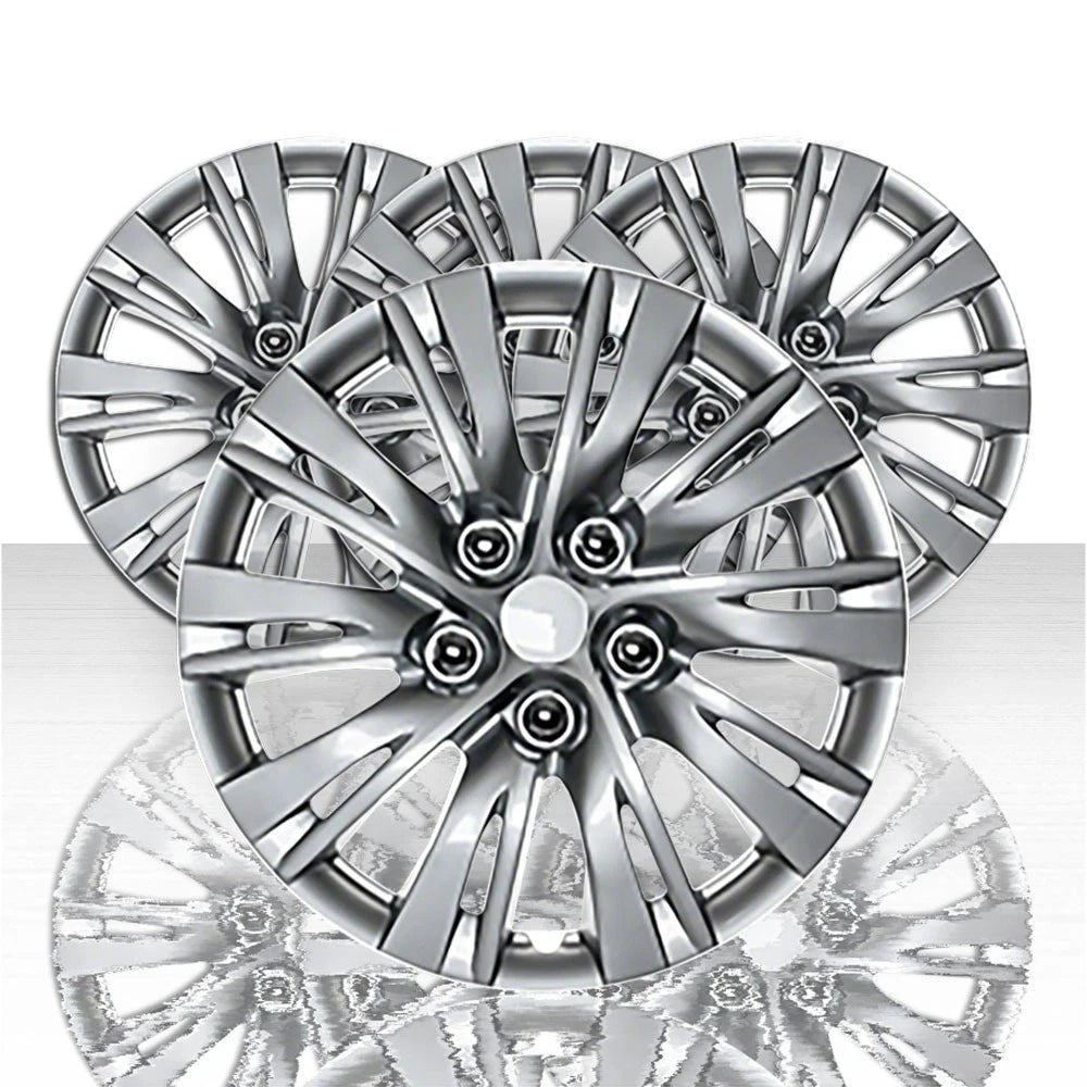Set of 4 16" 10 Split Spoke Wheel Covers for 2012-2014 Toyota Camry - Silver