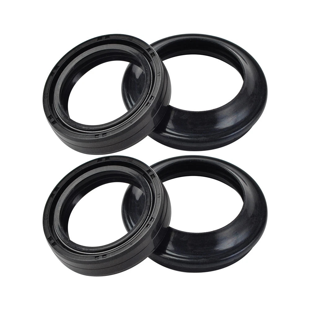 Set of 2 Front Fork Oil Dust Seals Kit for Kawasaki Ninja 250R 500 500R