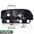 LED DRL Smoke Black Headlights & Bumper Lamps for GMC Sierra/Yukon (1999–2007)