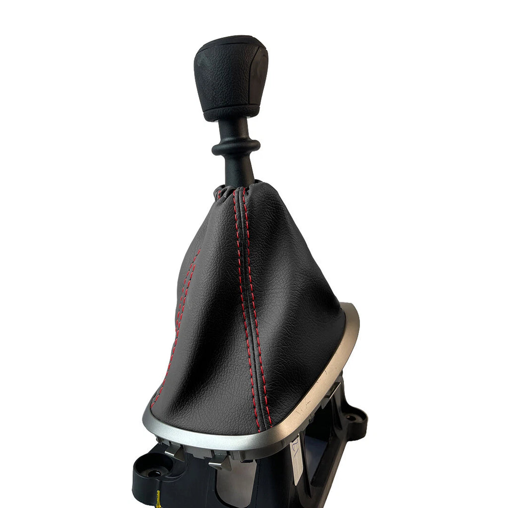 Leather Manual Shift Boot for Chevrolet Sonic (2012–2016) Red Stitch