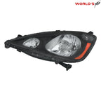 Halogen Headlight for Honda Fit Sport (2009–2011) Black Housing