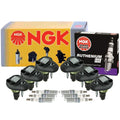 Set of 6 NGK COP Ignition Coils & Ruthenium HX Spark Plugs for Chevy GMC Isuzu