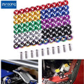 Set of 10 JDM Aluminum Fender Bumper Washer Bolts for Engine Bay Dress Up