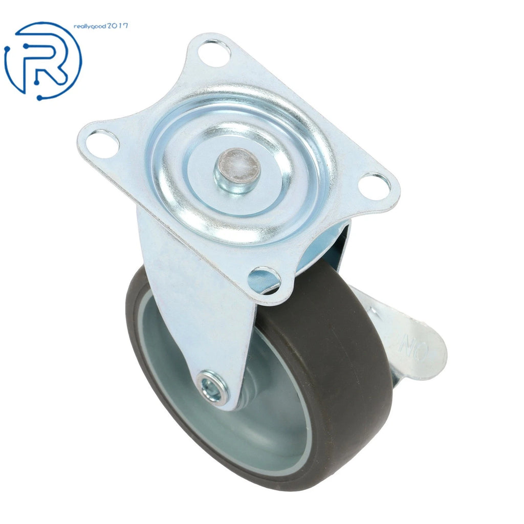 Set of 8 Heavy Duty 3-Inch Swivel Caster Wheels with Side Brake