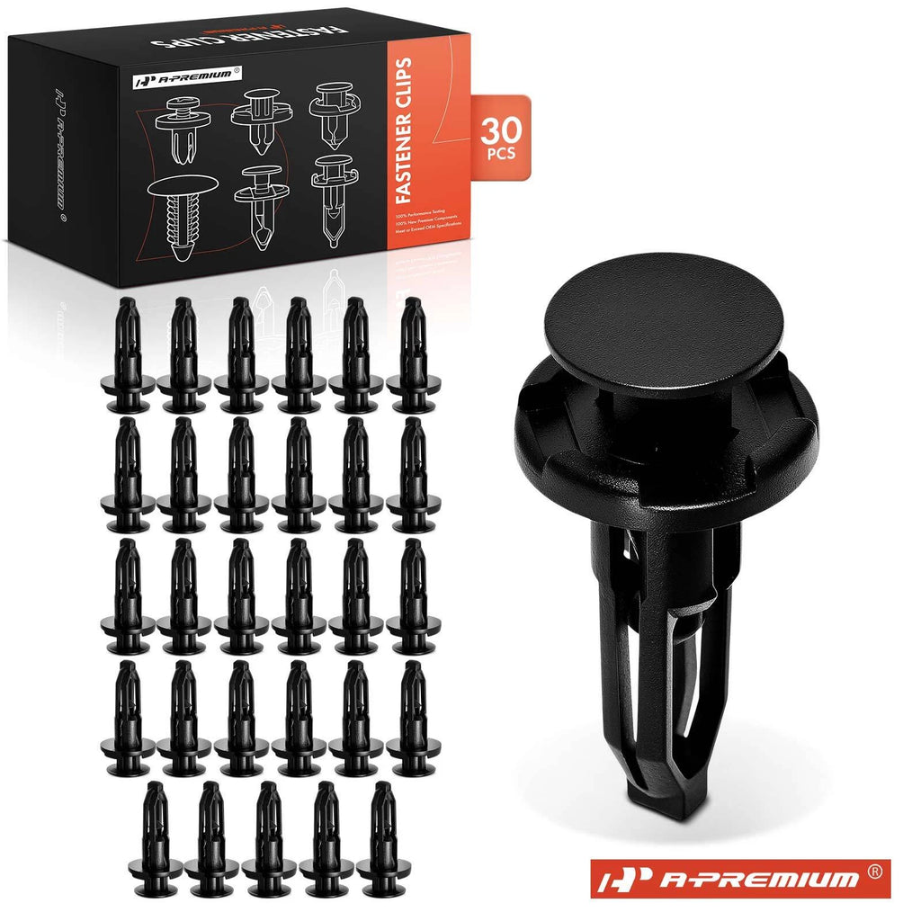 30Pcs 9mm Rear Bumper Cover Clips for Ford Toyota Honda Jeep