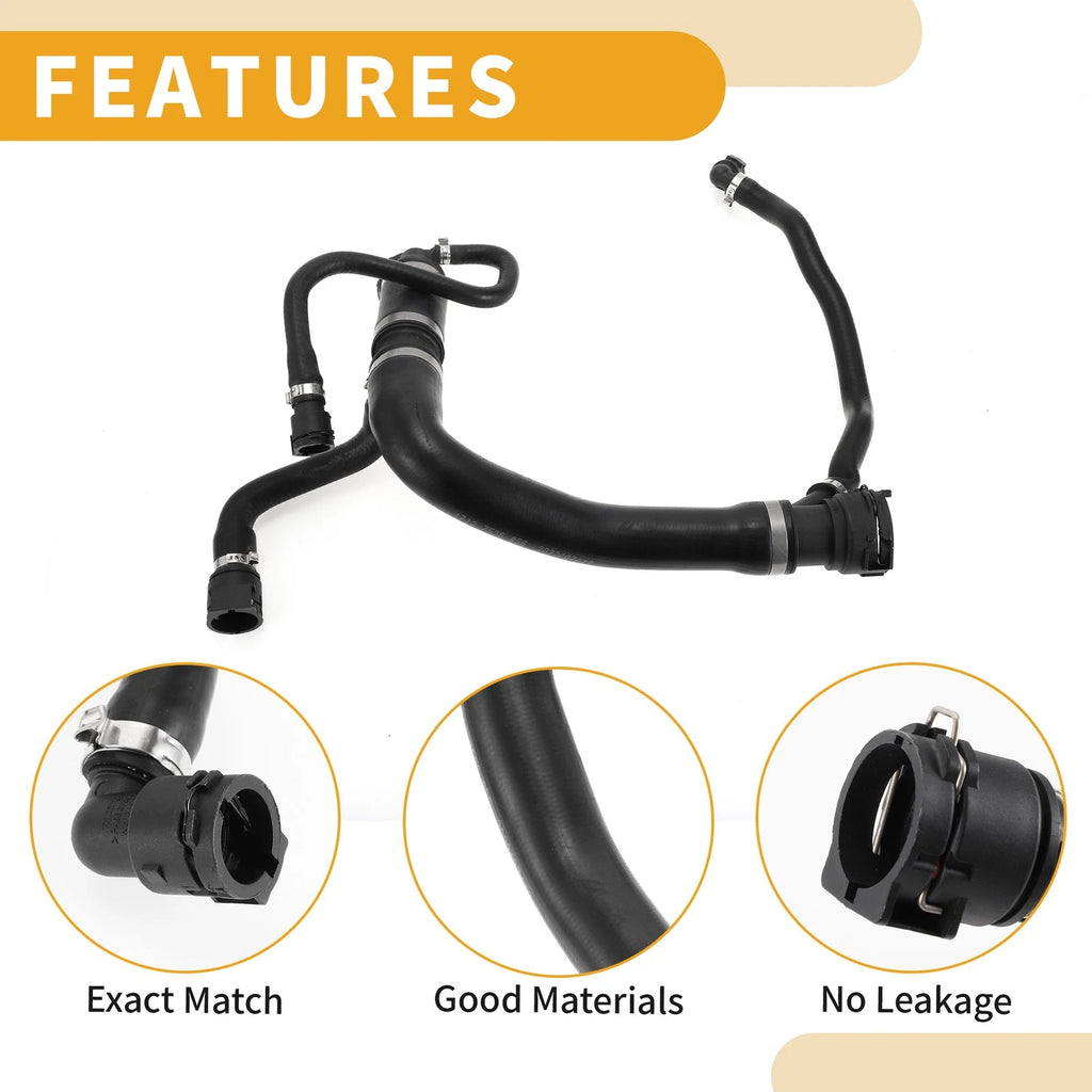 Radiator Hose for BMW X5 E53 4.4i (2003–2006) No. 17127526856 Rubber Black