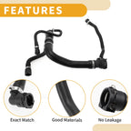 Radiator Hose for BMW X5 E53 4.4i (2003–2006) No. 17127526856 Rubber Black