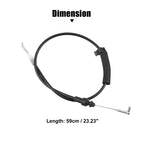 2 x Front Door Handle Release Cables for Honda Accord 2003-2007 Black
