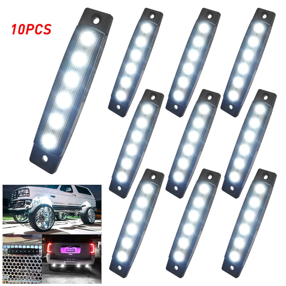 10x Smoked White LED Rock Lights for Jeep (Offroad, UTV, ATV)
