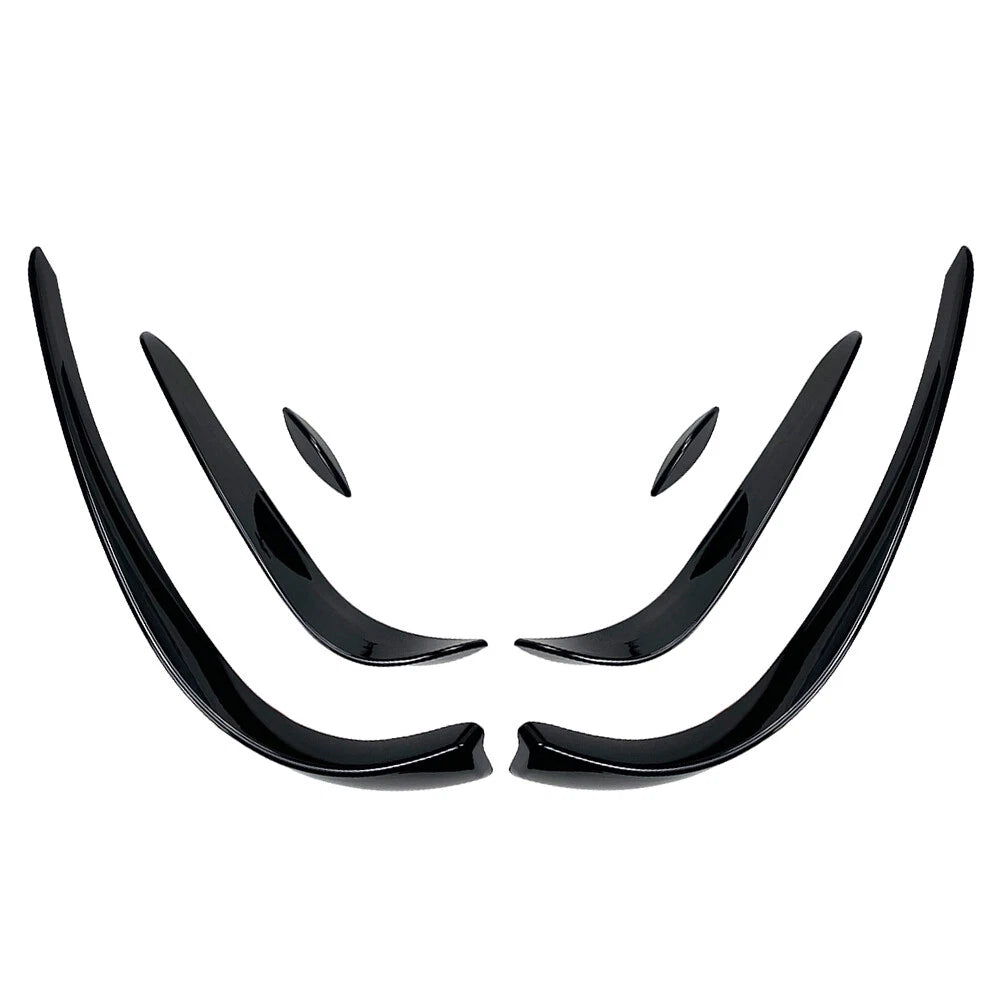 Set of 6 Front Bumper Lip Spoiler Fins Canards for Mercedes Benz C-Class (2015–2018)