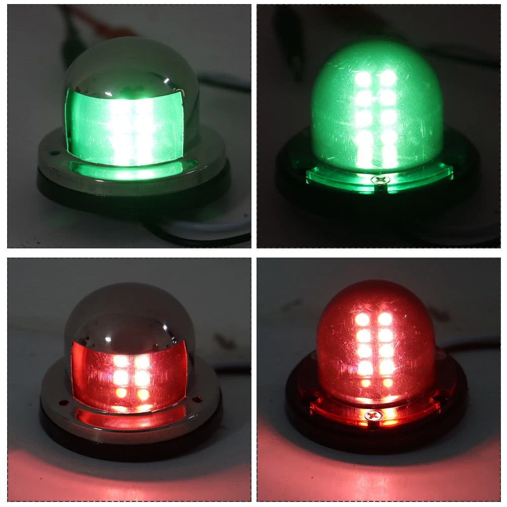 LED Bow Navigation Lights for Marine Boat Yacht Pontoon (12V) - Pair