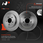 Set of 2 Rear Rotors & Brake Pads for Ford Escape (2001–2012)