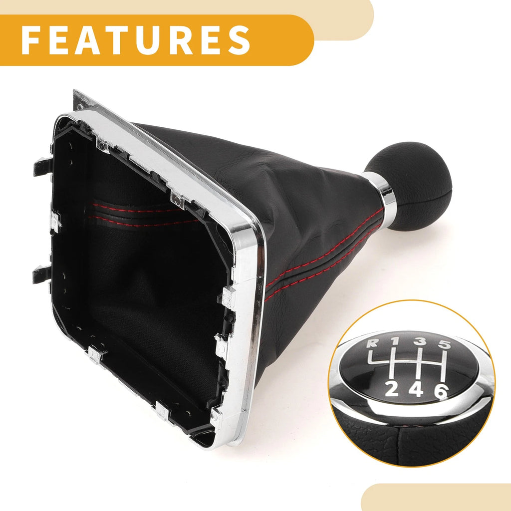 6 Speed Gear Shifter Knob with Cover No. 3C0711113A for VW Passat (2006–2010)