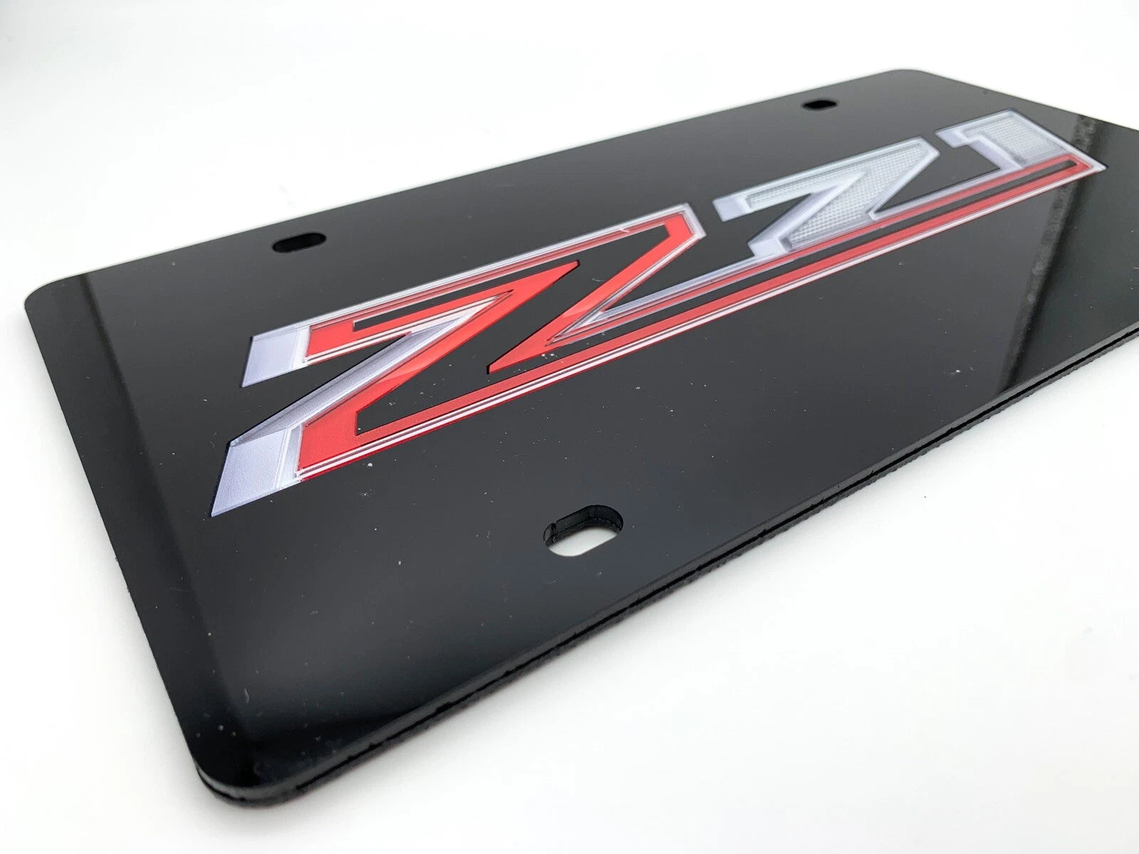 Acrylic Premium Black License Plate for Chevrolet Z71 (2014–2024)