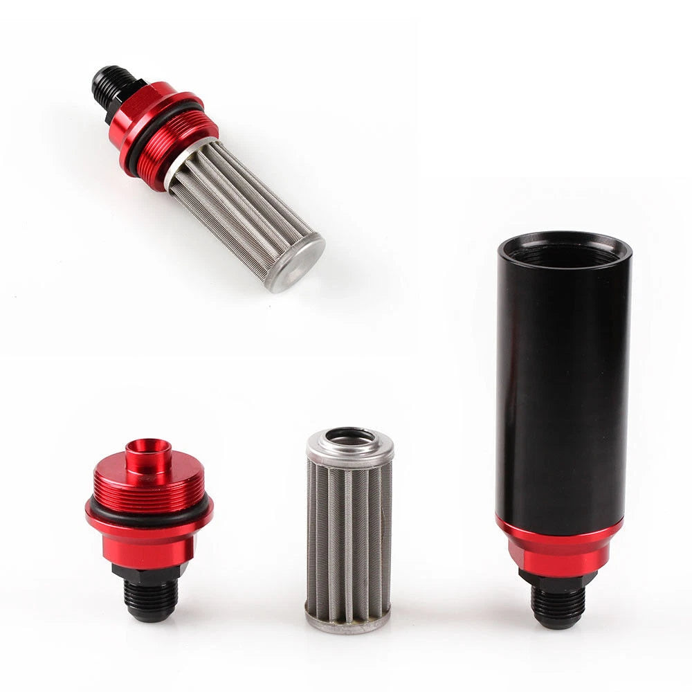 High Flow Turbo Inline Fuel Filter for Aluminum Applications