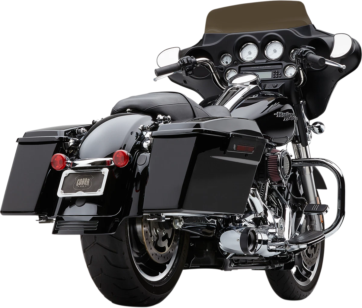 Cobra 2-into-1 Exhaust for Harley Electra Glide/Road Glide (2009–2016) Chrome