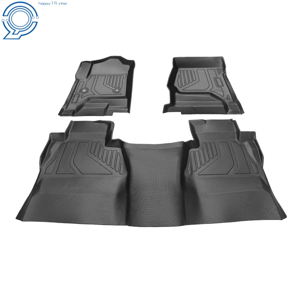 Set of 3 TPE Floor Mats for Silverado Sierra 1500 2500 (2014–2019)