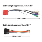 Set of 4 RCA Male Connectors Wiring Harness for VW Audi (70-1787)