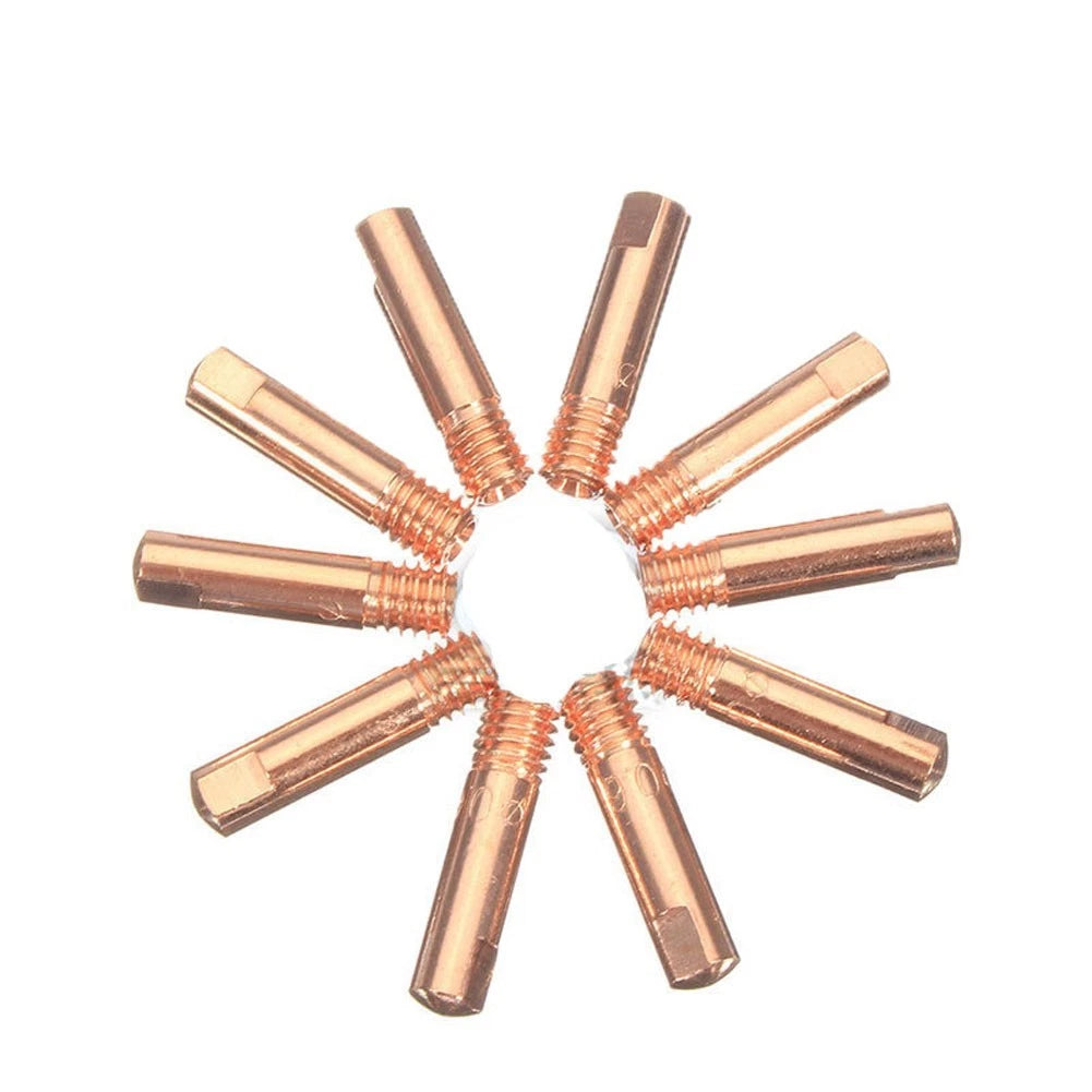 10PCS Copper Welding Contact Tips for 15AK MIG Torch (1.0mm Wire)