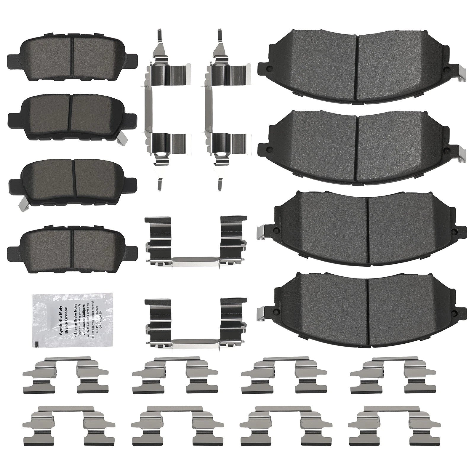 Set of 4 Ceramic Brake Pads for Infiniti Q70 (2014–2019) / QX50 (2014–2015) D905