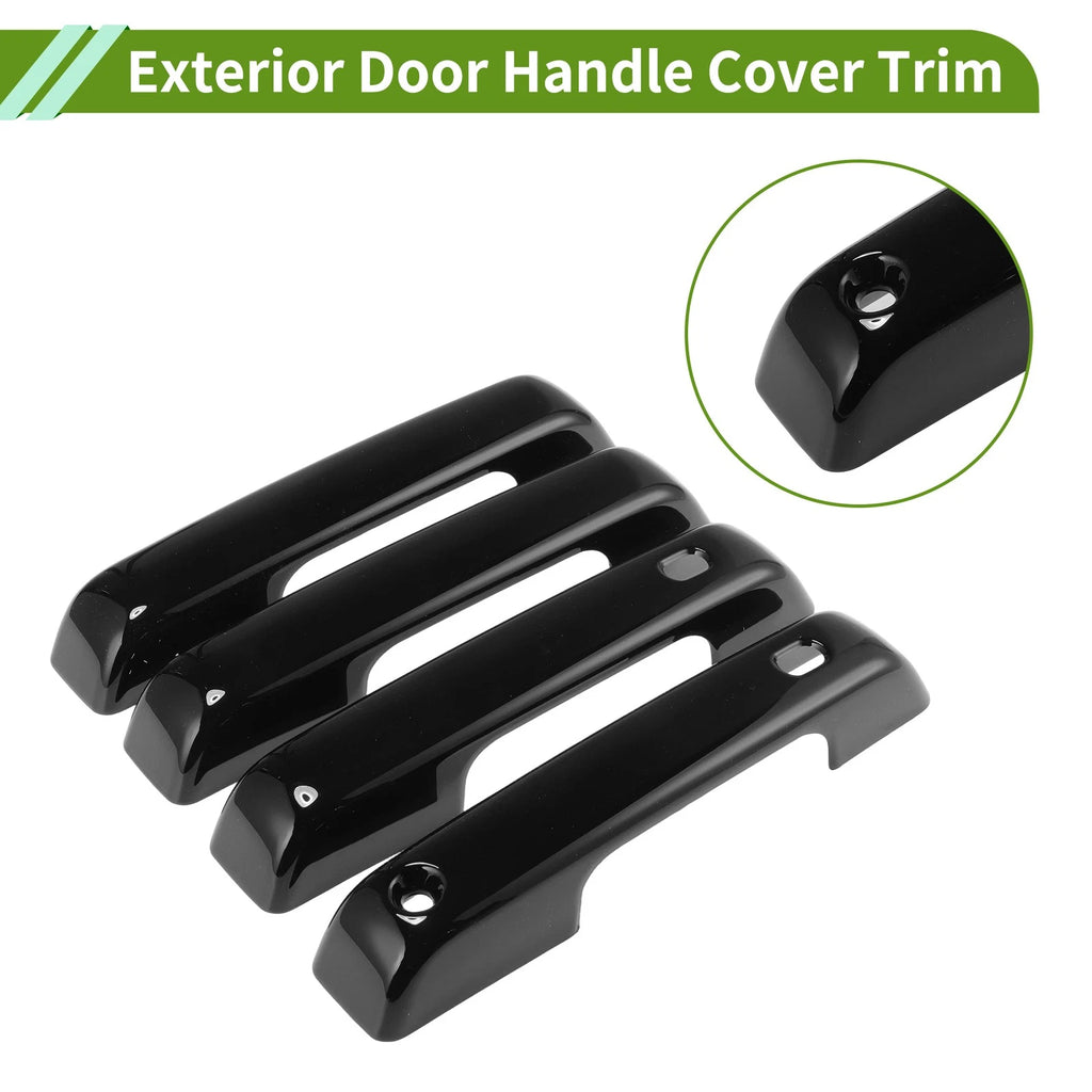 Exterior Door Handle Cover Trim for Ford F150 (2021–2024) Glossy Black