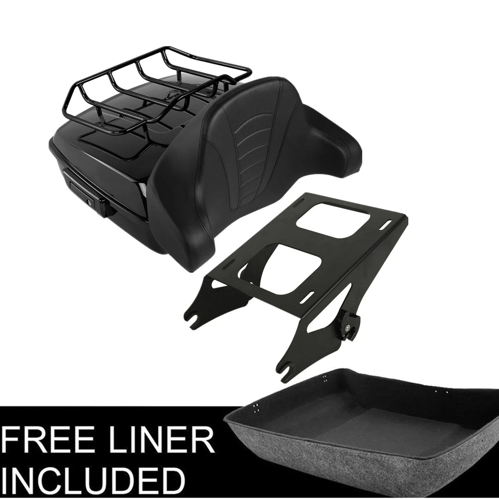 Chopped Trunk Backrest Mount Rack for Harley Touring Road Glide (2014–2025)