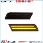 2X Front Smoked Amber LED Side Marker Lights for Ford Transit Connect (2010–2013)