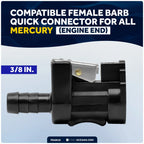 3/8" Barb Female Fuel Connector for Mercury Engine & Tank Pre-1998