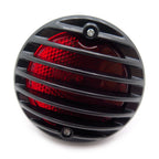 LED Tail Brake Light Grille for HTTMT Motorcycle (Ribbed, Black Plastic)