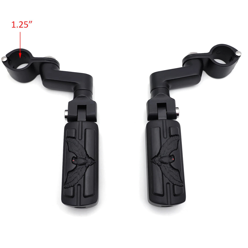 1.25" Foot Peg Clamps for Harley Sportster Touring (Black)