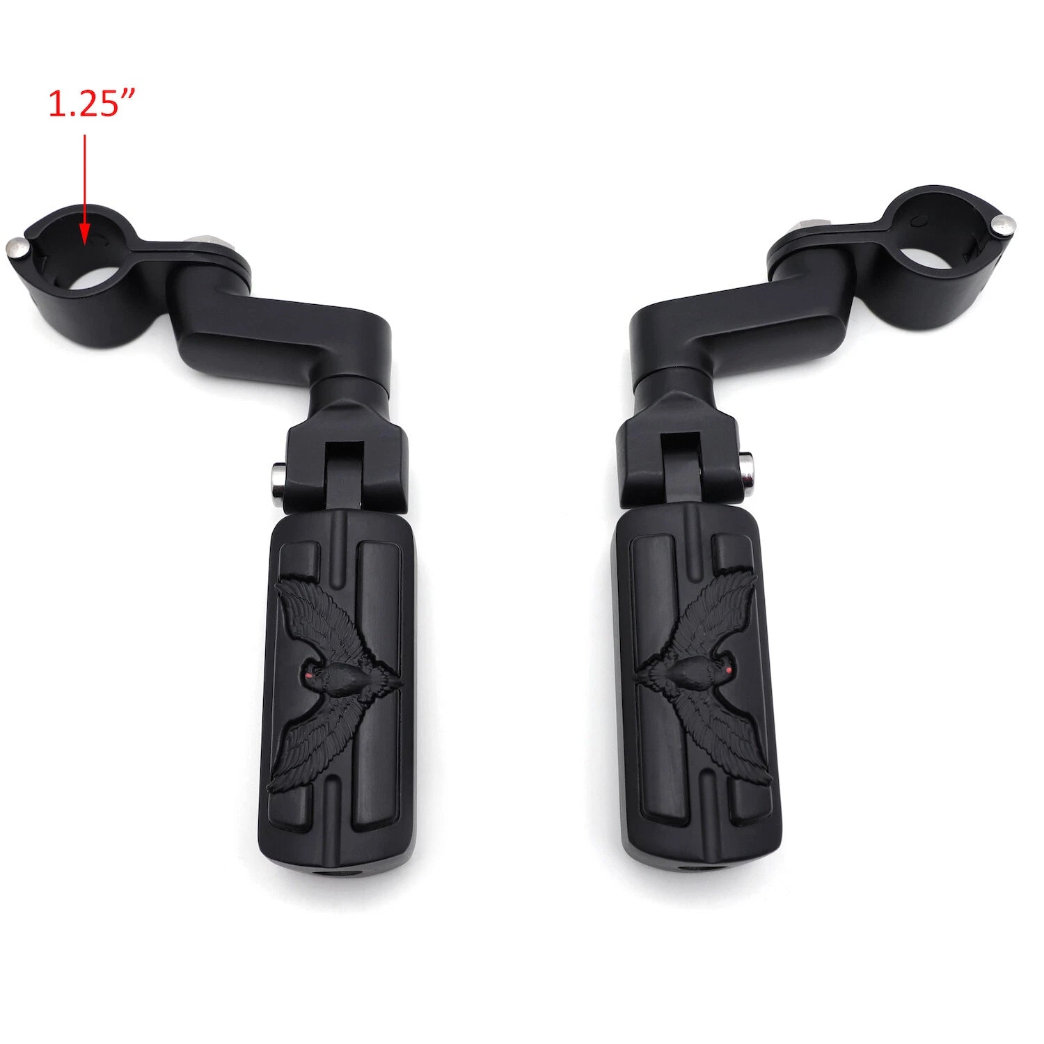 1.25" Foot Peg Clamps for Harley Sportster Touring (Black)