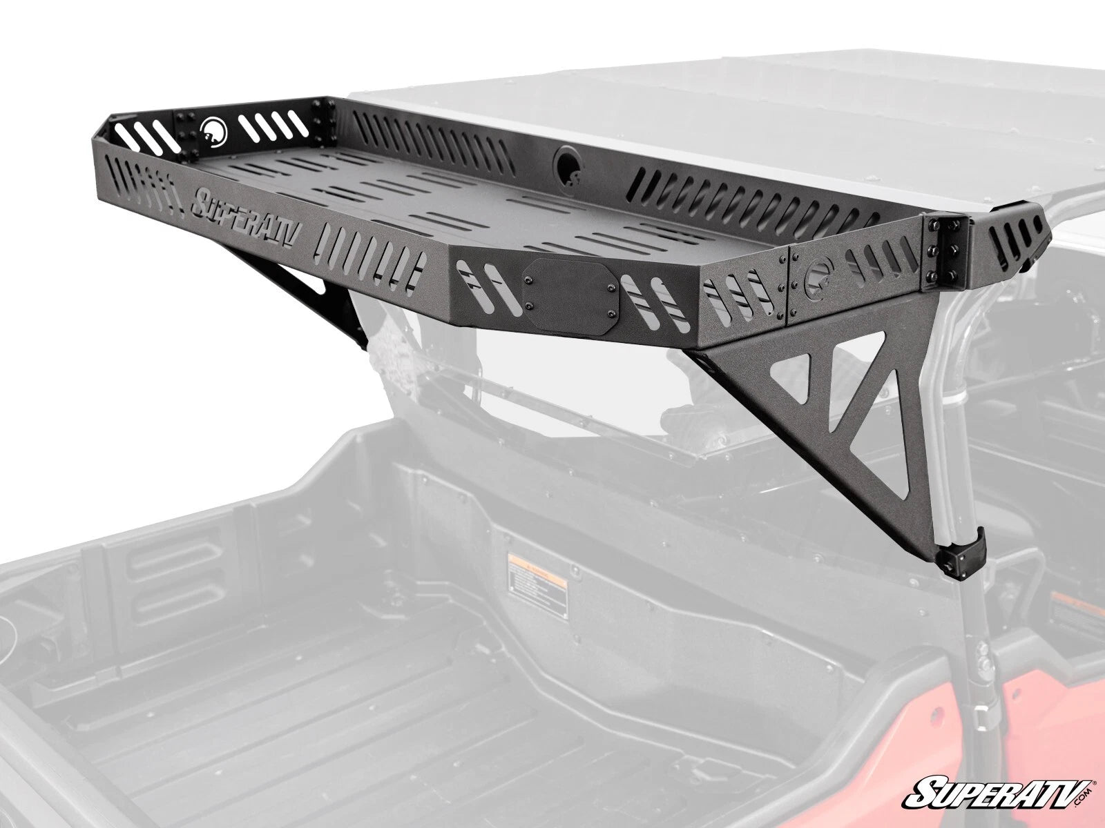 SuperATV Bed Rack for Honda Pioneer 1000-6 (2016–2023) with 2 Cube Lights