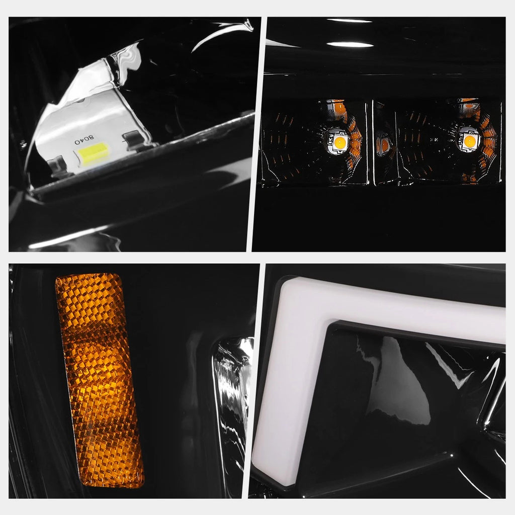 LED DRL Sequential Turn Signal Headlights for Chevy Camaro (2014–2015)
