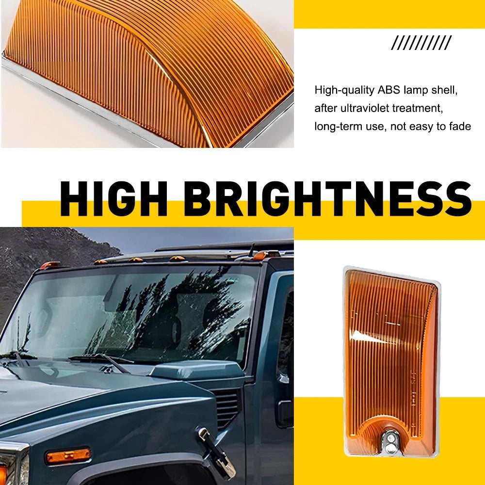 Amber Red Lens Top Roof Cab Marker Light Housing Cover for Hummer H2/SUT (2003–2009)