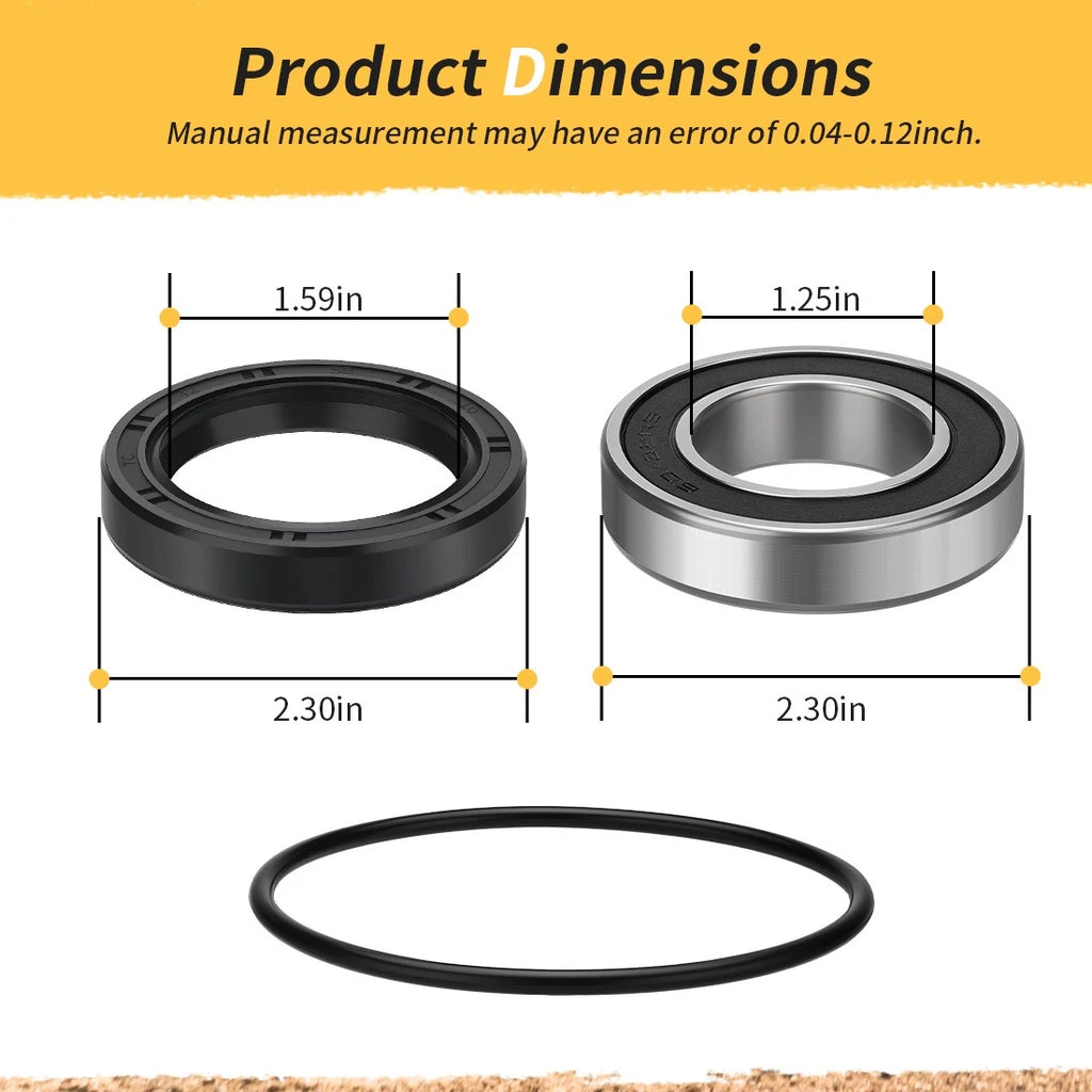 Left Rear Axle Wheel Bearing & Seal Kit for Honda Foreman 400 450 500 520 (1995–2023)